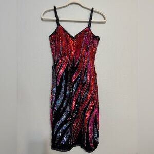 Vintage Alyce Designs Sequin Beaded Mini Dress - 4
